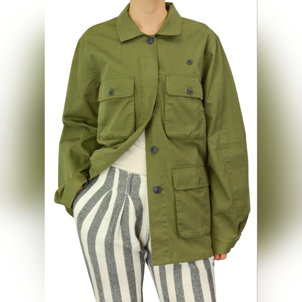 Sz S NWT Kule green cotton pocket details utility jacket